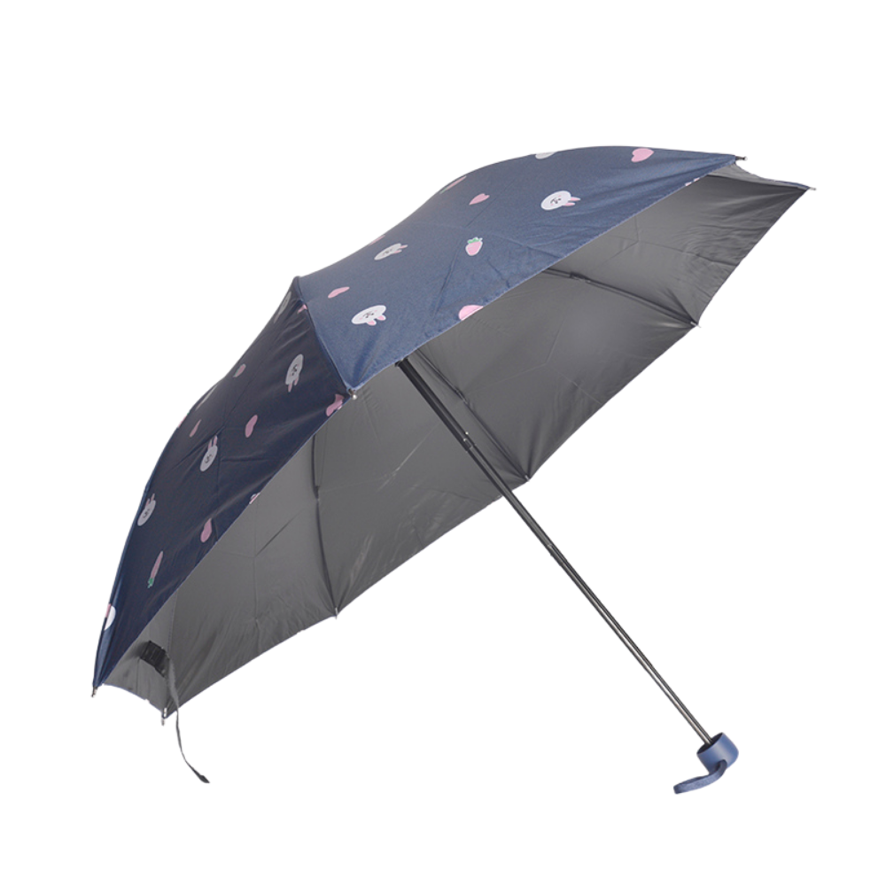 Cute Bunny Cartoon Kids Umbrella Rain And Sun Dual-Use 4 Folding Umbrella For Children