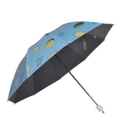 High Quality Wholesale Promotional Cheap Custom Fruit Print 3 Folding Umbrella Light Weight China Made Umbrella