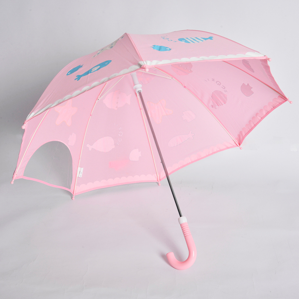 Custom Creative Color Changing  Cute Animal Cartoon Clear Children Kids Umbrella