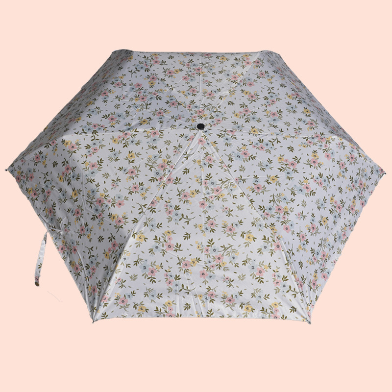 Women's fashion small floral umbrella fresh sunny and rainy dual-use anti-ultraviolet sunshade sunscreen umbrella