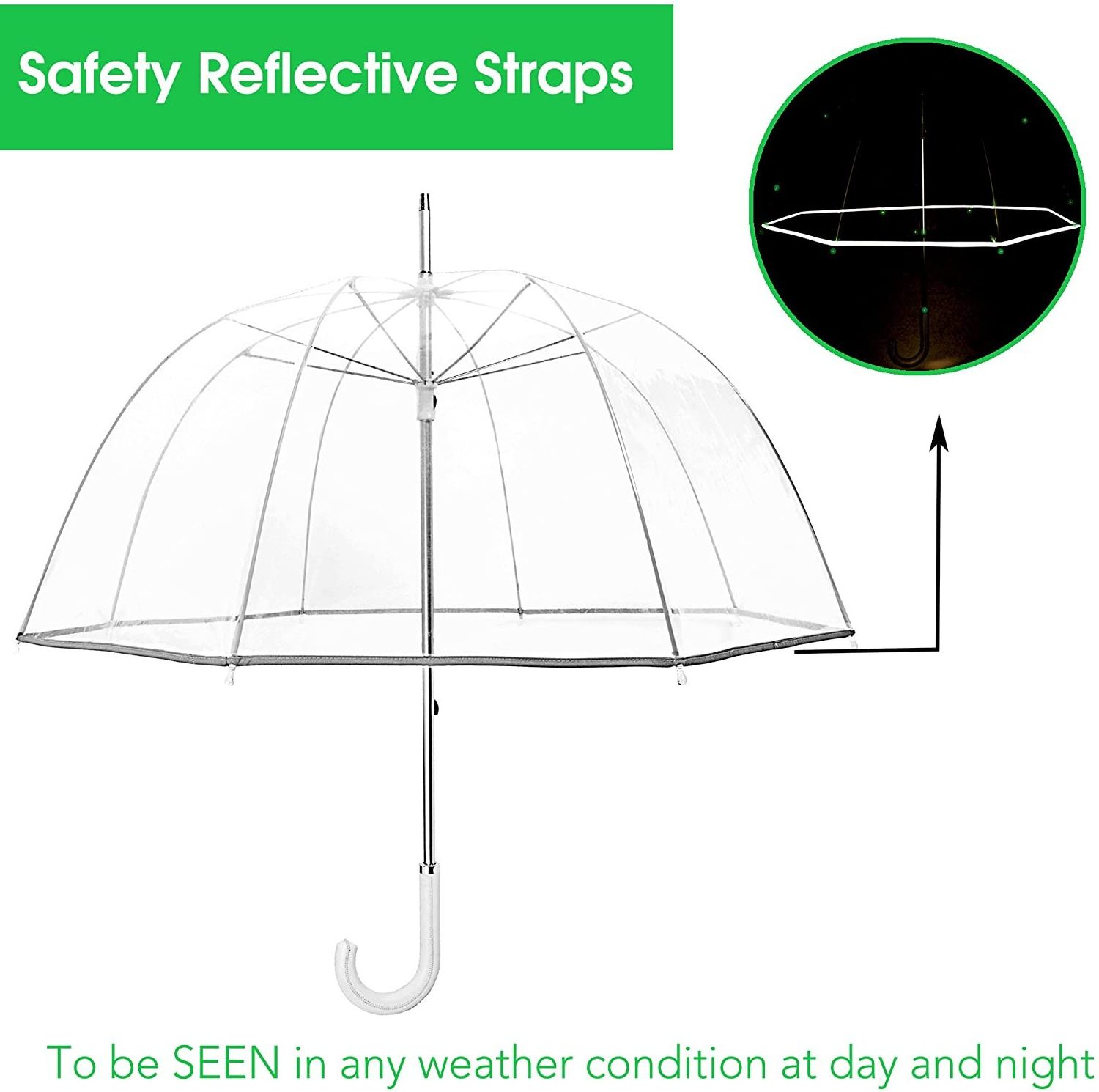 Japanese clear umbrella dome transparent umbrella for women