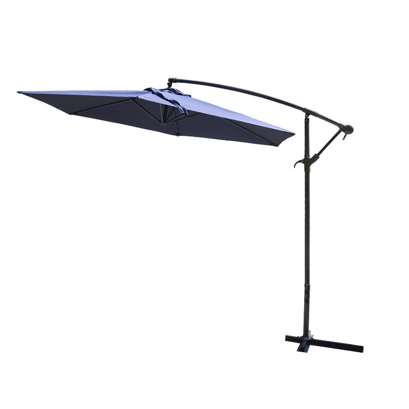 Customized LED Outdoor Umbrella Garden Sun Bleach Shaded Cantilever Parasol Patio Umbrella With Bases Parts