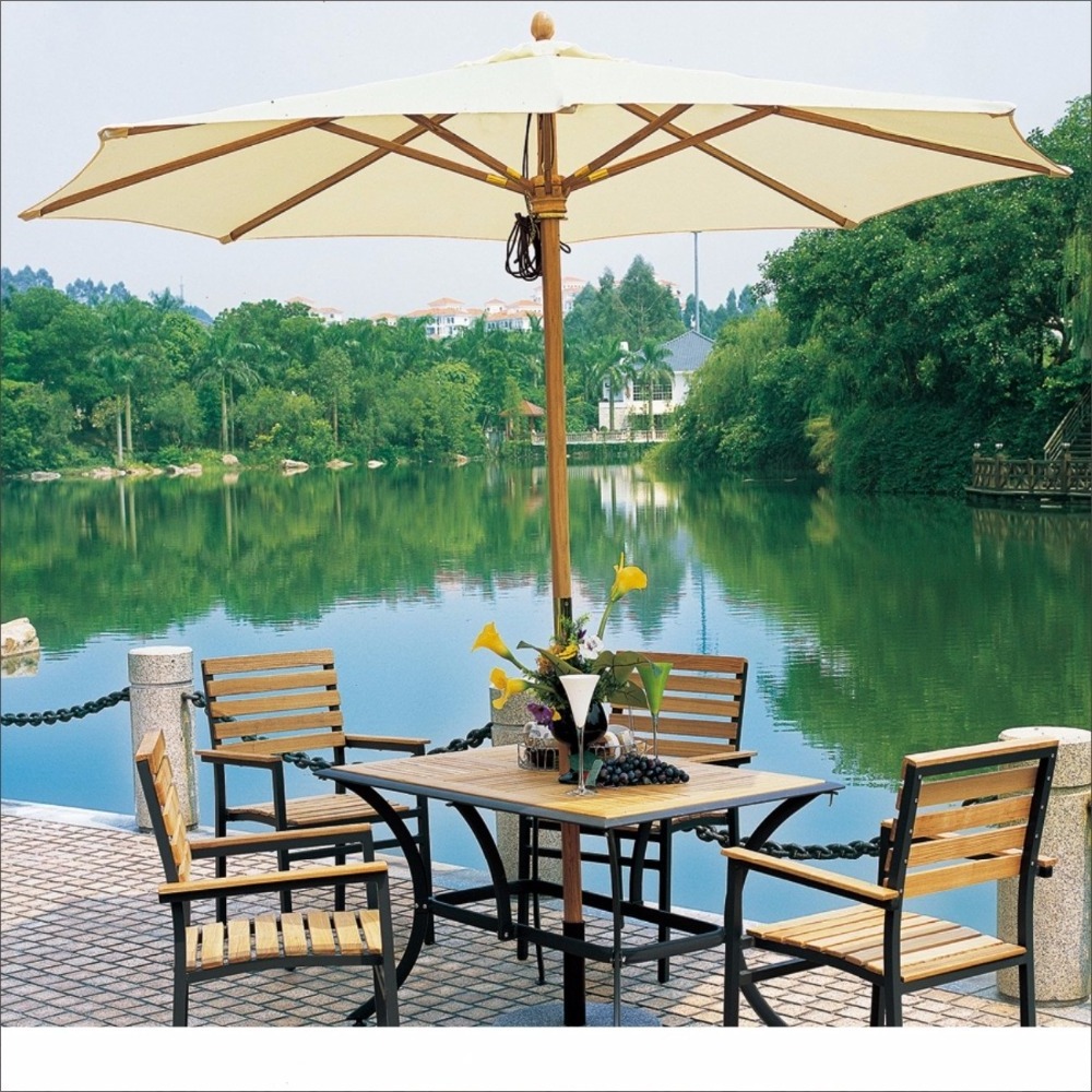 chinese manufacturer wooden beach  patio cafe garden swimming pool outdoor restaurant  umbrella