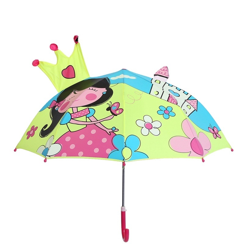 Wholesale Customized 3D Cute Kids Cartoon Umbrella Animals Print Children Umbrella