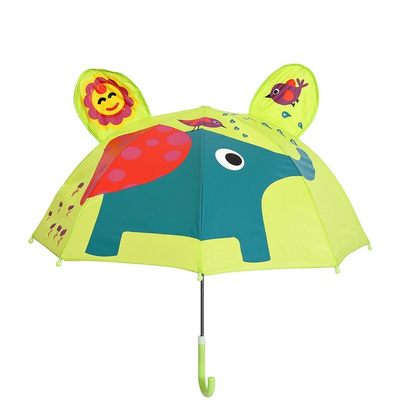 Wholesale Customized 3D Cute Kids Cartoon Umbrella Animals Print Children Umbrella