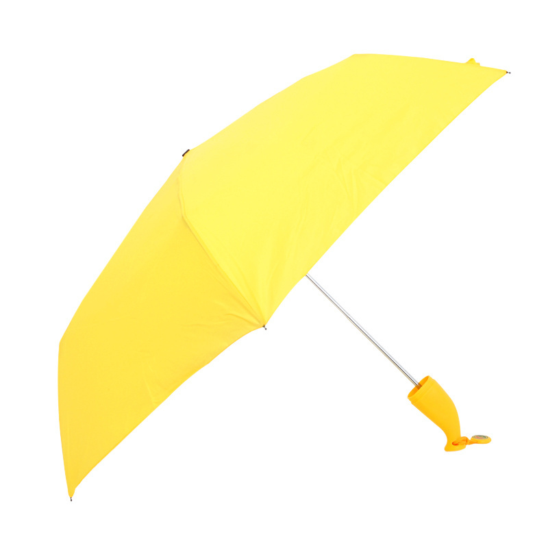 Portable Banana Shape Umbrella Short Handle Umbrella Mini UV Protection 3 Fold Compact Umbrella