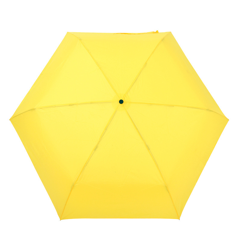 Portable Banana Shape Umbrella Short Handle Umbrella Mini UV Protection 3 Fold Compact Umbrella