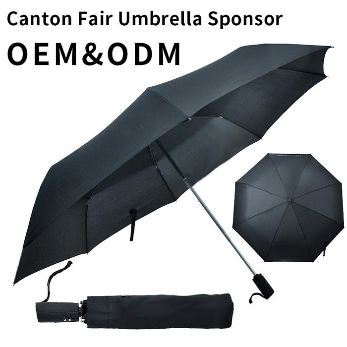 Wholesale  Black Color Portable folding umbrella 5 Fold Umbrella