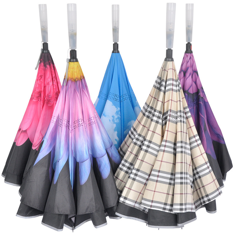 Umbrella Reversible windproof reflective Led Umbrella