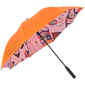 Promotional large size Regenschirm Parapluie De high quality unique advertising whole body full straight Golf Umbrella