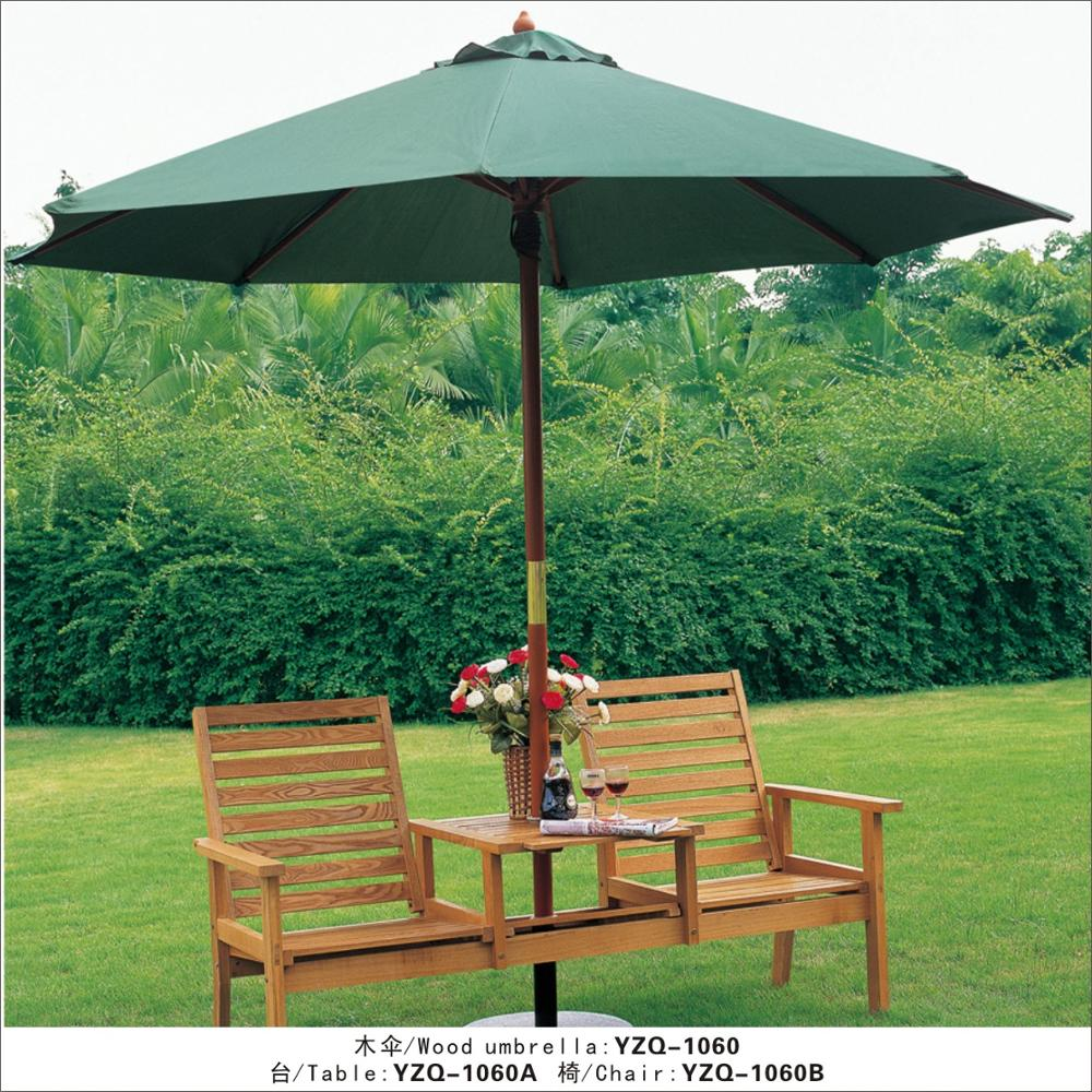 Custom Outdoor Umbrella With Logo Printing New Design Inventions Big Camping Outdoor Wood Pole Patio Beach Garden Umbrellas