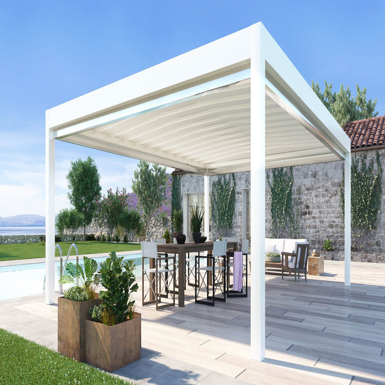 Electric Pergola Awning Patio Motorized Retractable Awning Roof