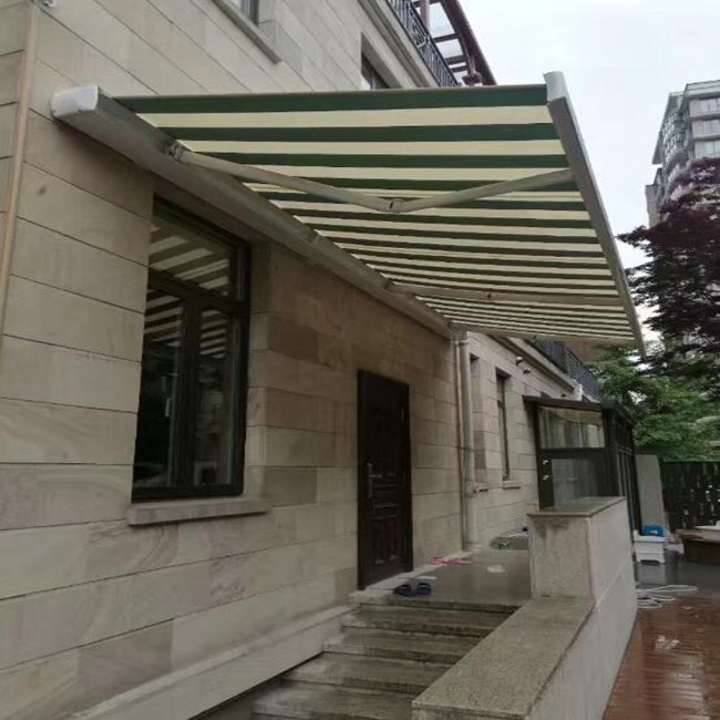 outdoor waterproof folding arm retractable awning for terrace