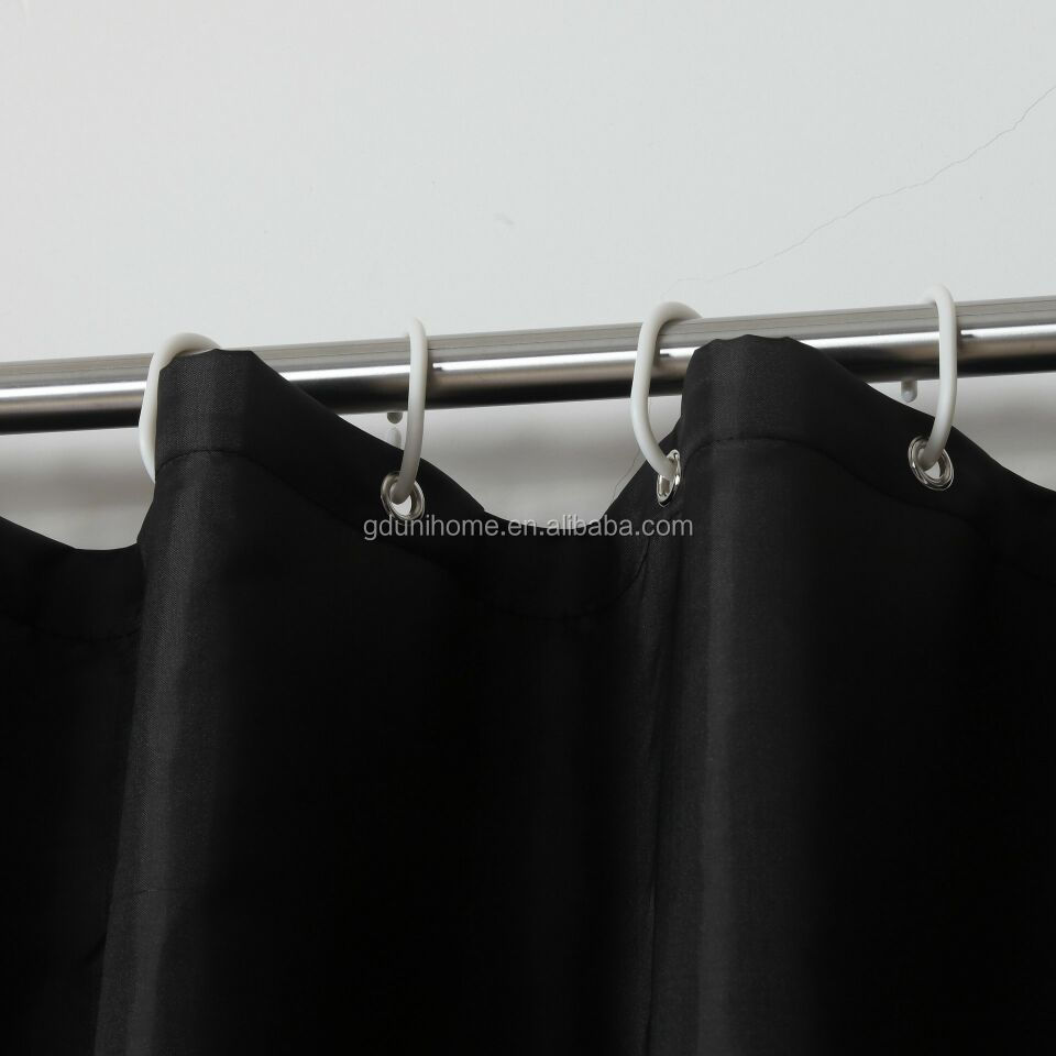 Eco-Friendly custom made black shower curtain