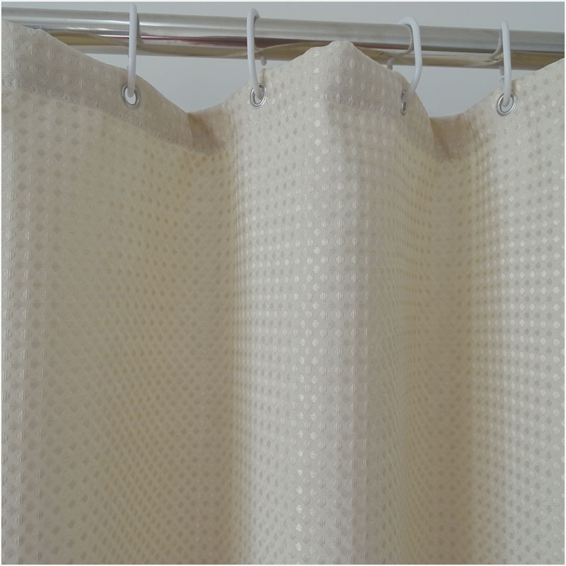 Wholesale luxury Waffle Weave heavy thick fabric shower curtain for Bathroom