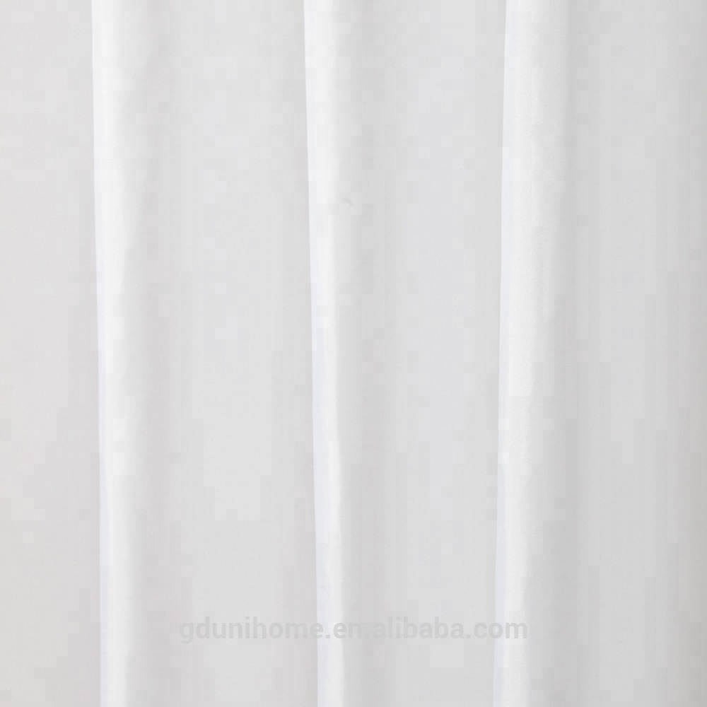 Customized size polyester white waterproof shower curtain