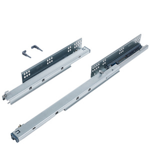 12inch Manufacturers direct sale of three hidden synchronous drawer slide  bottom damping buffer rail latch with adjusting nail