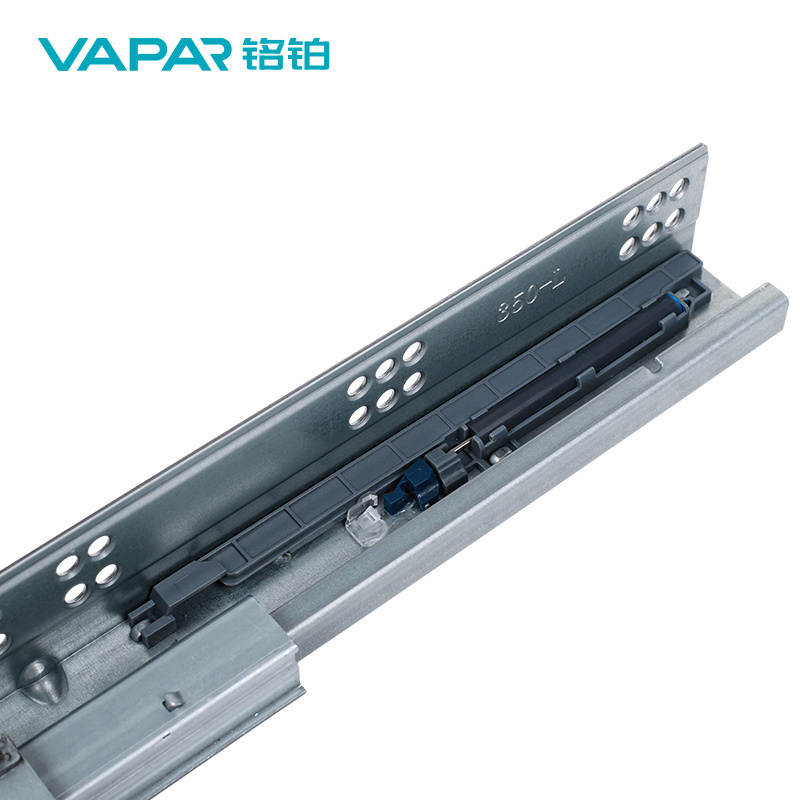 12inch Manufacturers direct sale of three hidden synchronous drawer slide  bottom damping buffer rail latch with adjusting nail