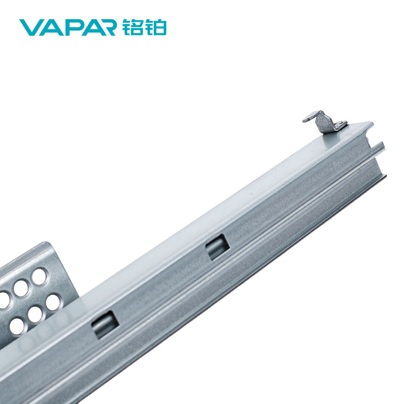 22 inch Three Fold Rails Galvanize Telescopic Channel Undermount Damping Soft Closing Drawer Slides with nail