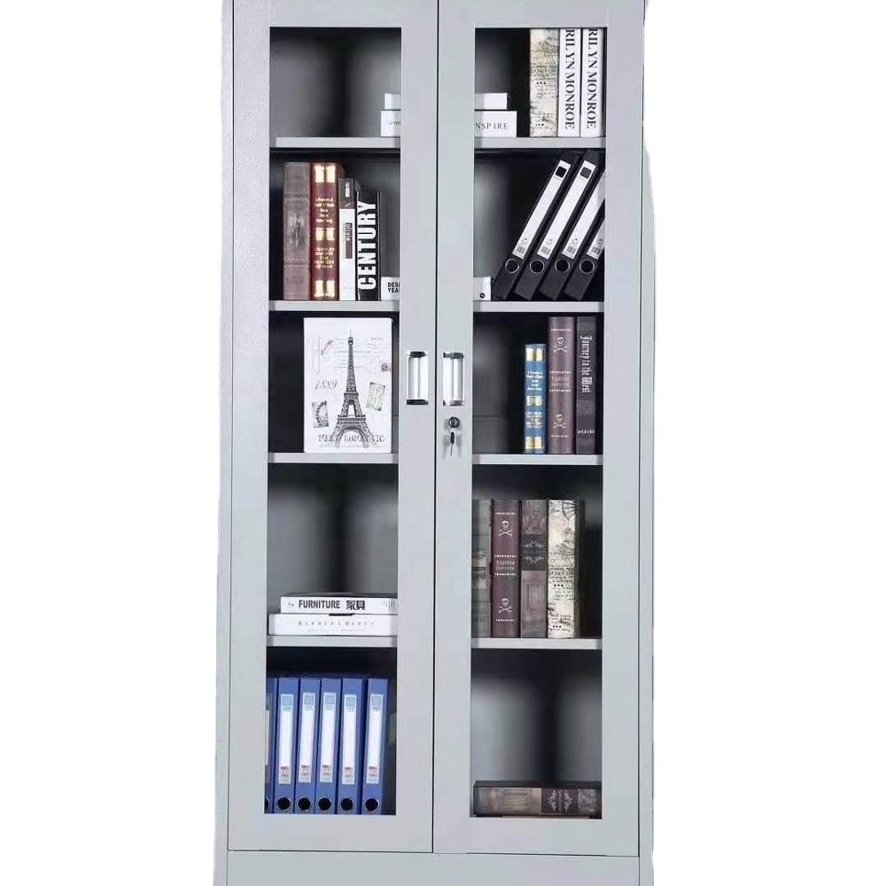 China Manufacture office library unique steel storage  modern design cupboard with drawer metal file cabinet