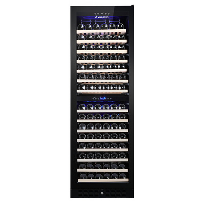 Vinopro 428L low glass 164 bottles electric wine cellar refrigerator cooler fridge with lock