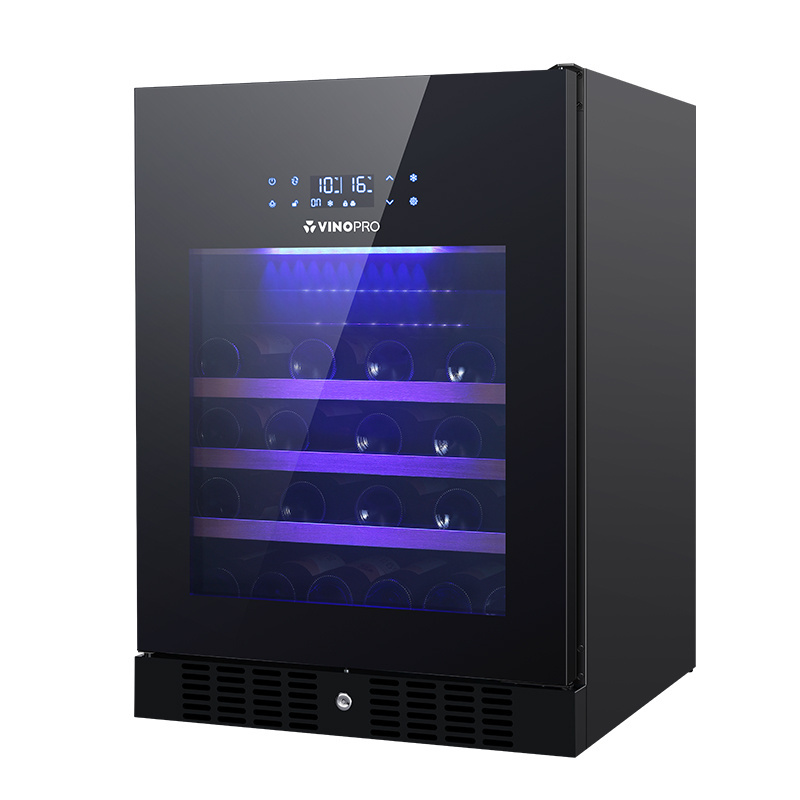 New innovations smart wine fridge built in 145l 46 bottles wine cooler electric mini refrigerator with high quality wholesale