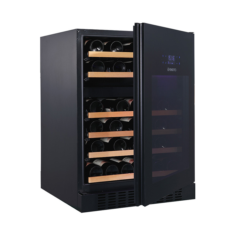 New innovations smart wine fridge built in 145l 46 bottles wine cooler electric mini refrigerator with high quality wholesale