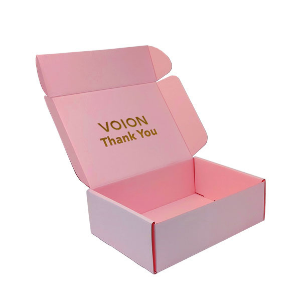 Luxury Packaging Cajas Cosmetic Corrugated Mailer Boxes Custom Logo Printed Durable Gift  Package Pink Mailer Shipping Boxes