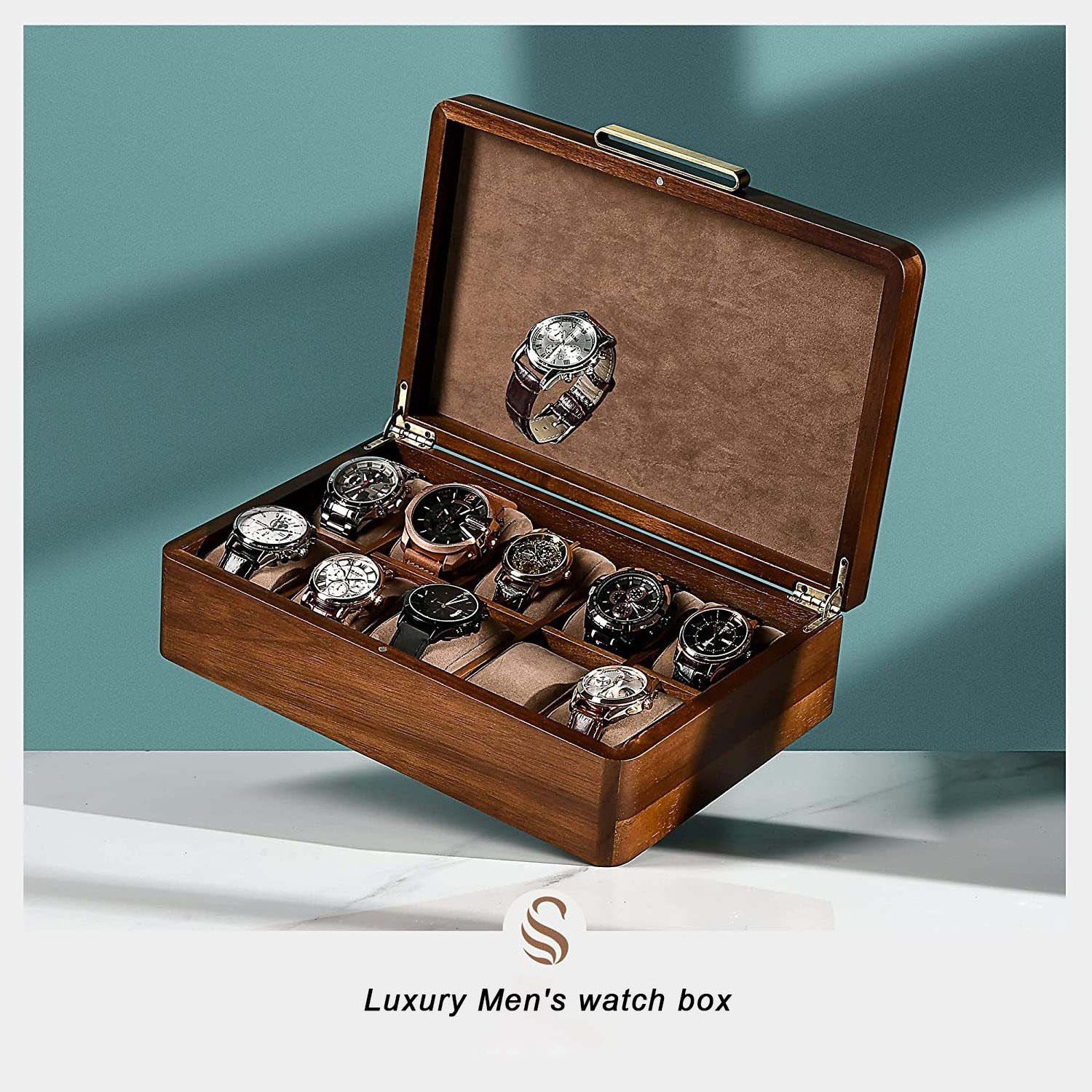 Jewelry Watch Box Luxury Women 10 slots Wood Watch Storage Box