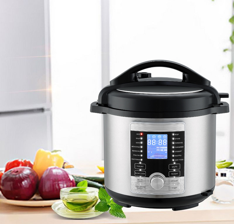 2 in 1 Electrical Pressure Cooker With Air Fryer Lid For Kitchen 6 Litre