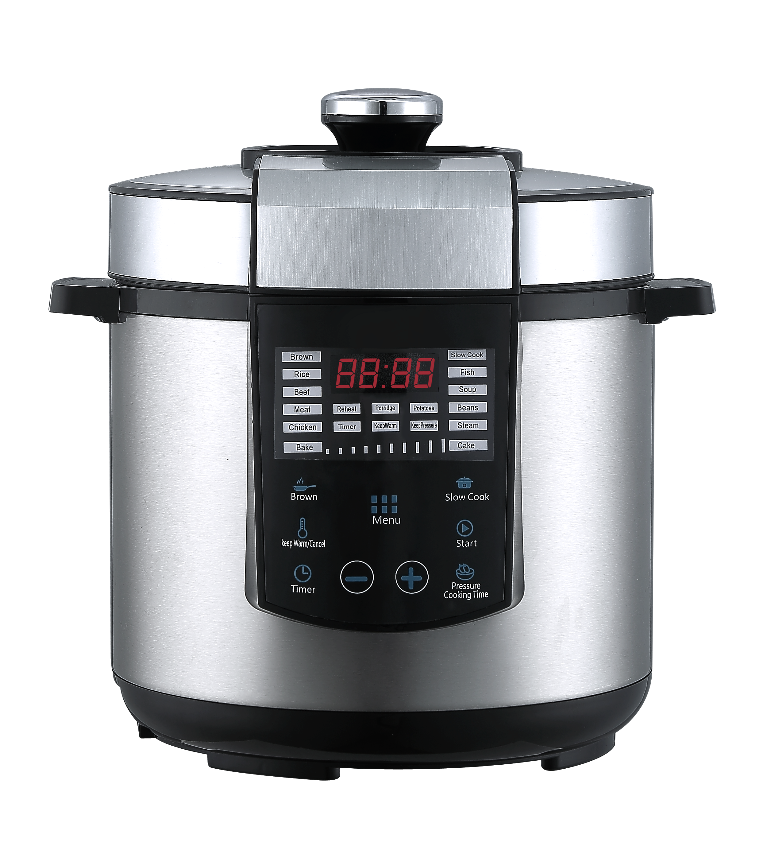 6Qt IMD Touch Pressure Cooker 1000W 220V 9-in-1 Programmable Stainless Steel Pot