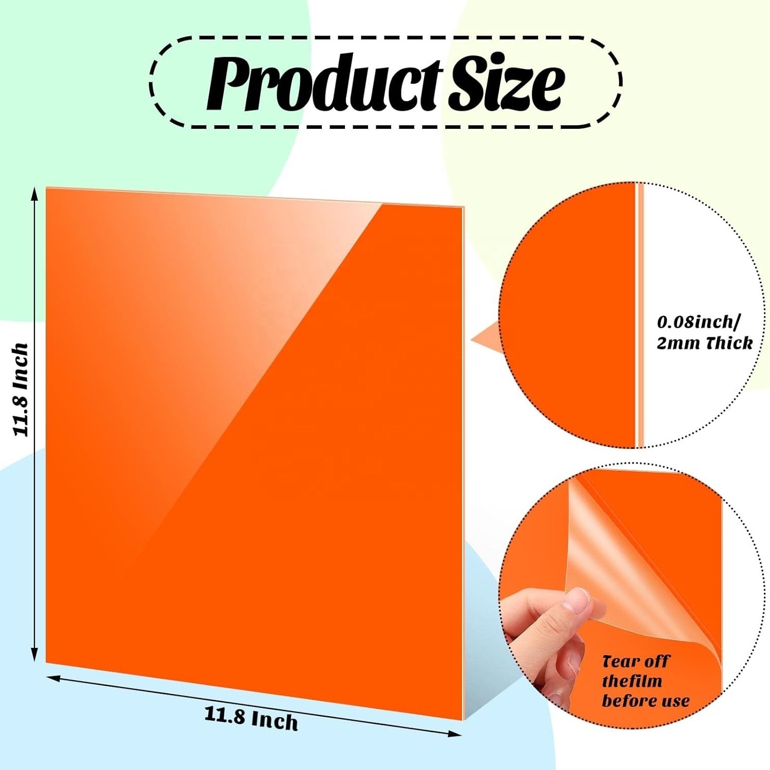 Colored acrylic sheet Opaque acrylic sheet for laser cutting 24 colors