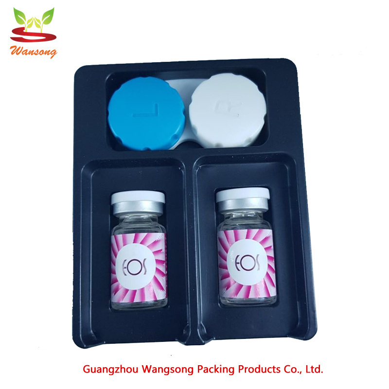 custom soft cosmetic lens paper box, blister paper packaging, vial boxes