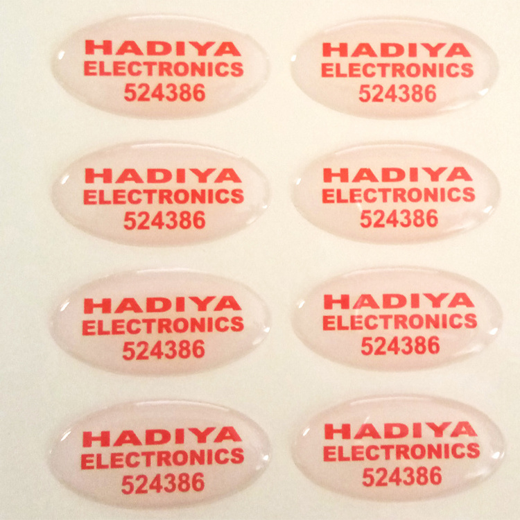 New arrival custom logo epoxy resin clear 3D dome sticker polyurethane dome label