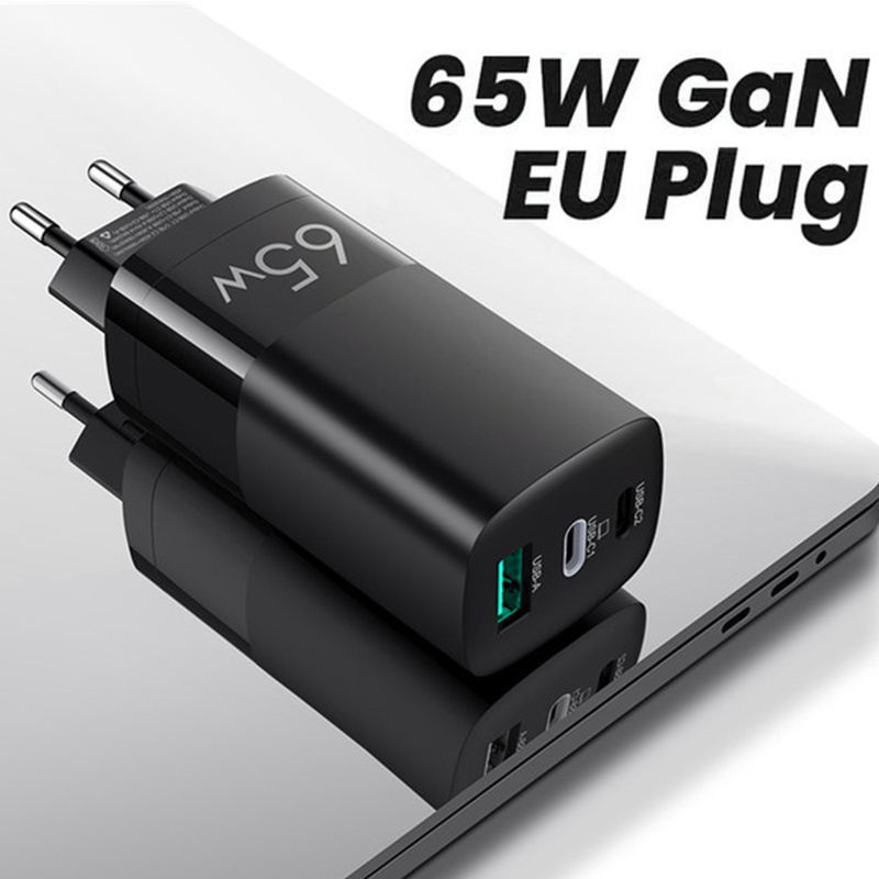 High Quality Of 3 Ports 65W GaN Fast Charger Hot Sell Wireless Charging Station For iPhone And Laptop  and Mac book