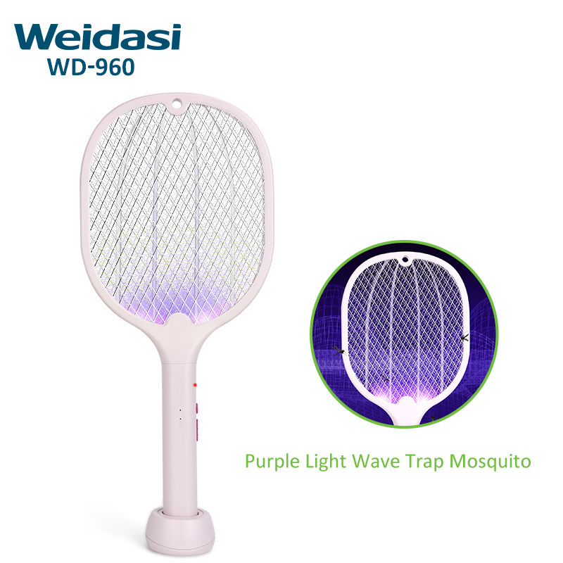 USB electric pest control uv mosquito killer lamp rechargeable fly swatter Racket mosquito zapper bat