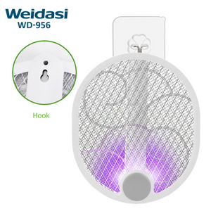 Newest product USB Rechargeable Insects Killer Bat Electric Fly Swatter Mosquito Zapper with LED Light