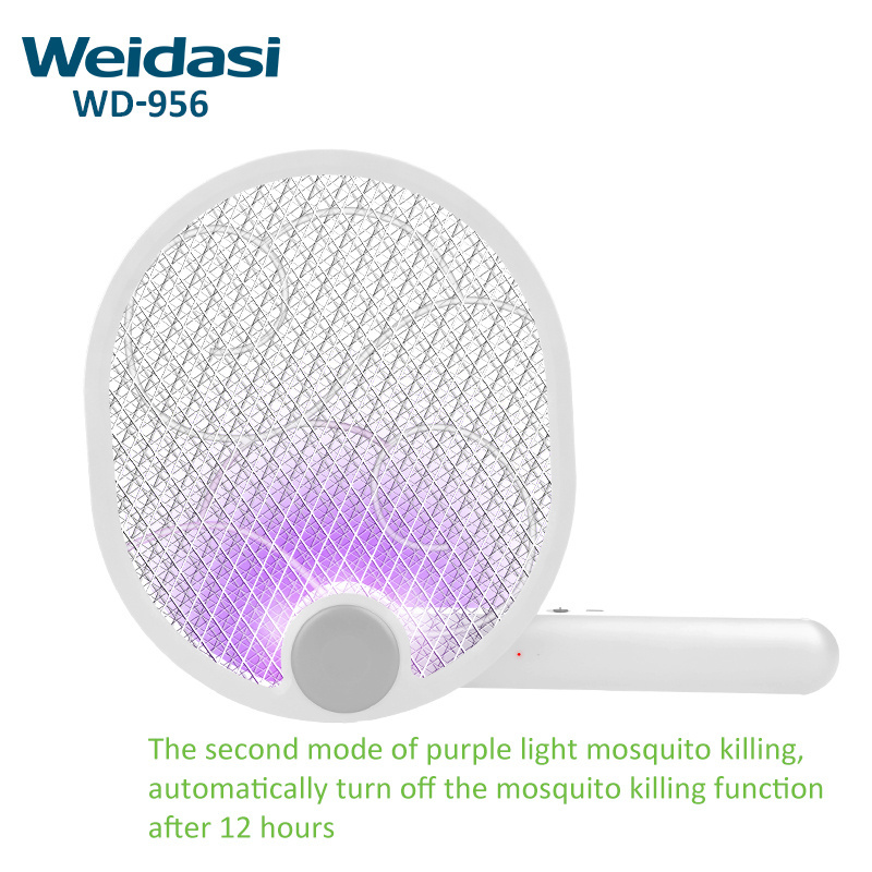 Newest product USB Rechargeable Insects Killer Bat Electric Fly Swatter Mosquito Zapper with LED Light