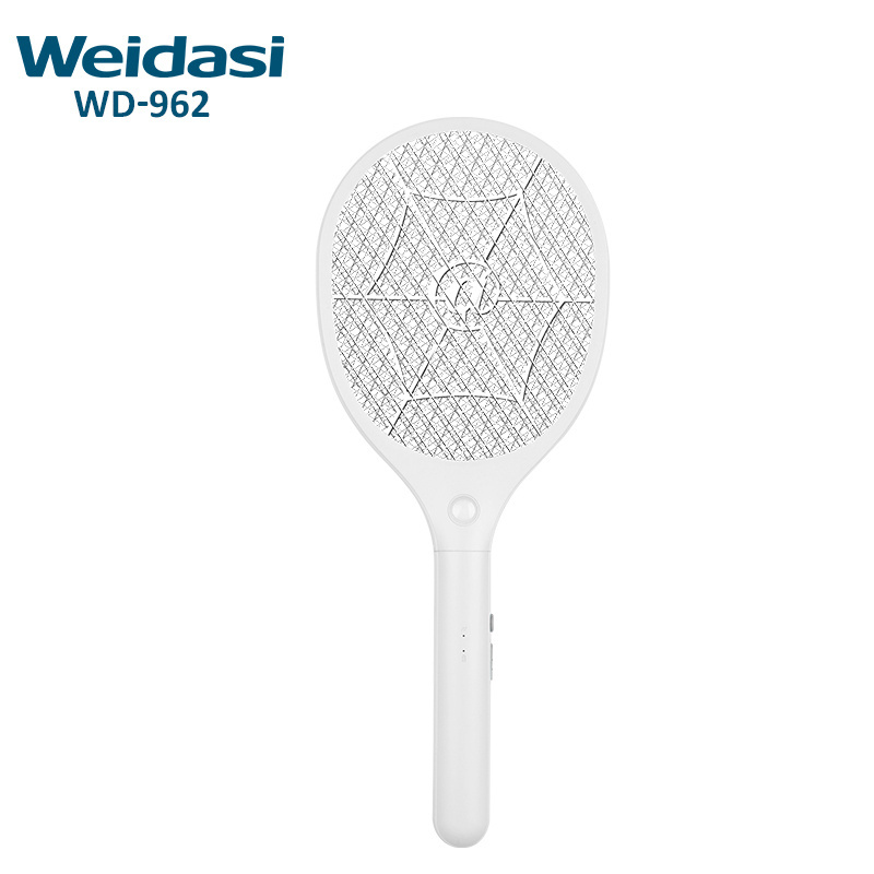 Weidasi pest control rechargeable bat stand shocker mosquito electric fly swatter racket with lithium battery