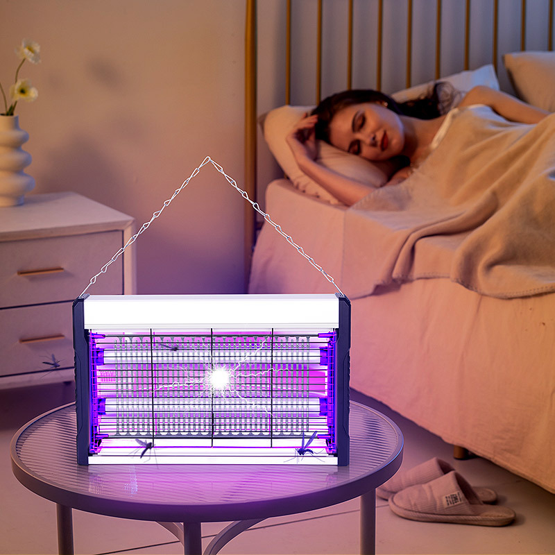 ABS and PP Electric Mosquito Killer Lamp Purple Light Mosquito Trap with 2200 Voltage Killer Mesh