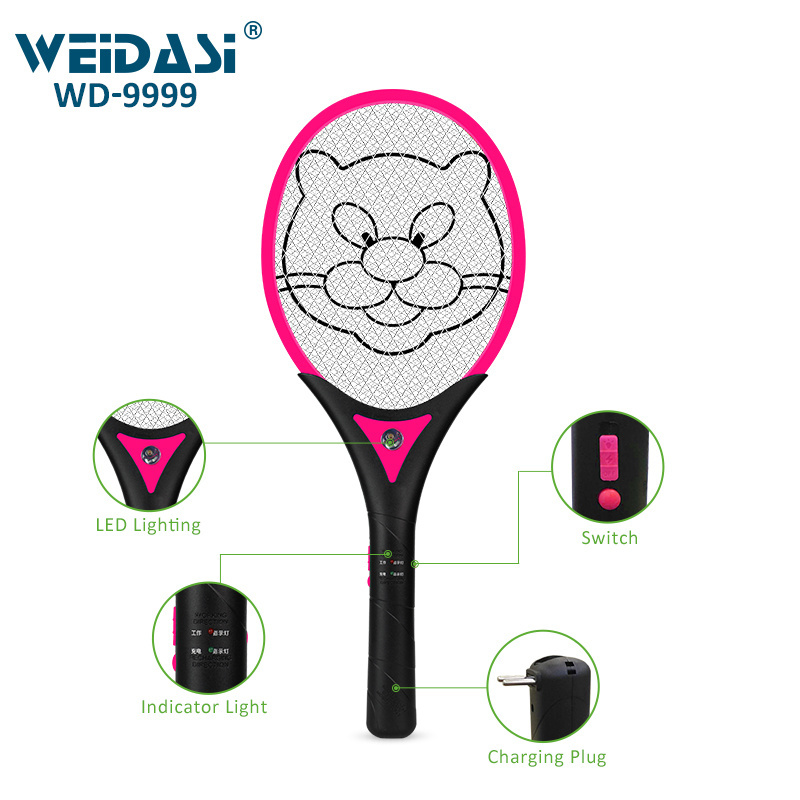 Professional Insect zapper rechargeable handheld fly swatter electric mosquito racket killer indoor hit bug zapper