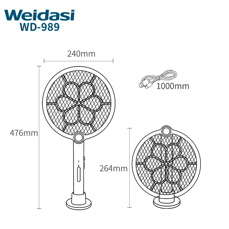 Guangdong wholesale fly swatter new indoor household electric mosquito zapper for customized bug racket