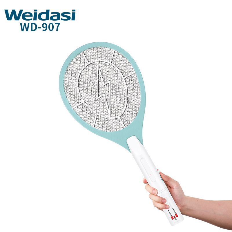 Weidasi rechargeable swatter bat electric fly killing bug zapper insect mosquito shock racket with charging plug