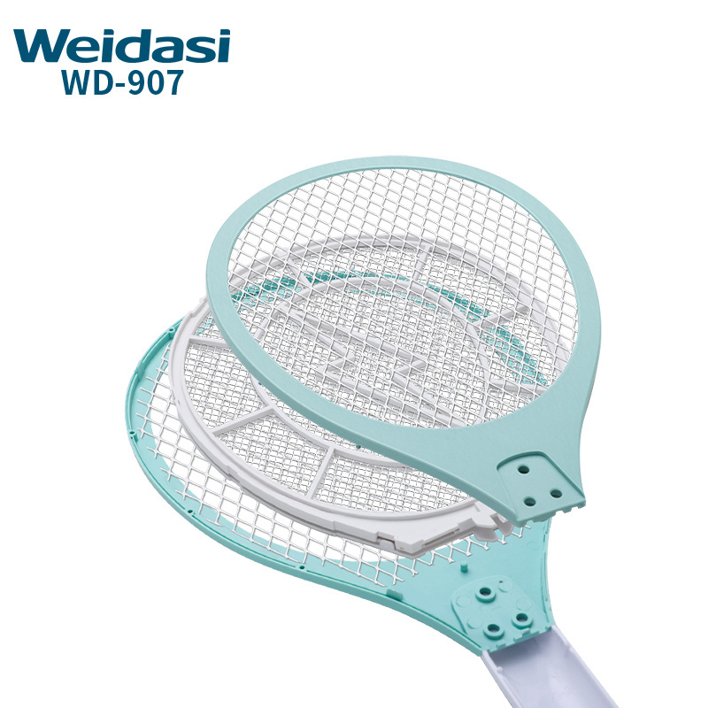 Weidasi rechargeable swatter bat electric fly killing bug zapper insect mosquito shock racket with charging plug