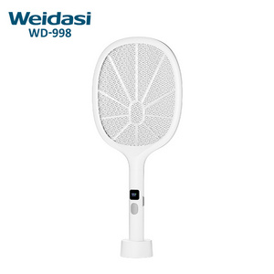 Factory direct sell rechargeable electric 2 in 1 mosquito fly swatter bug zapper bat mosquito killing trap