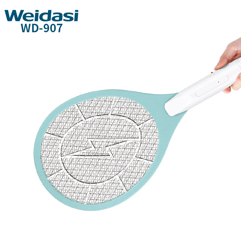 Weidasi rechargeable swatter bat electric fly killing bug zapper insect mosquito shock racket with charging plug