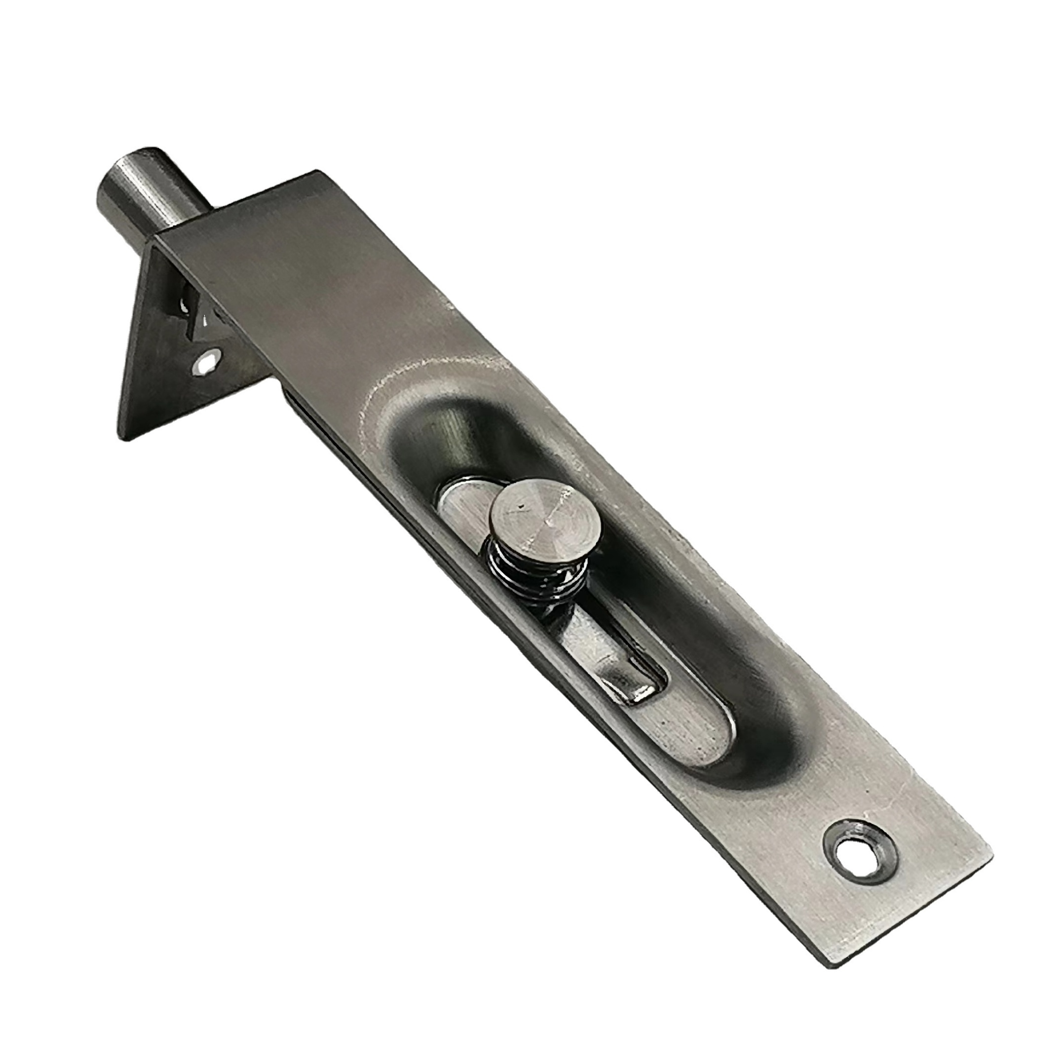 Top Ranking Stainless Steel L Shaped  Press And Push Flush Slide Lock Door Latch