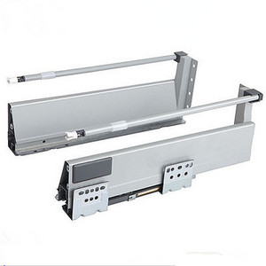 Soft close metal box double wall drawer slide with single tube