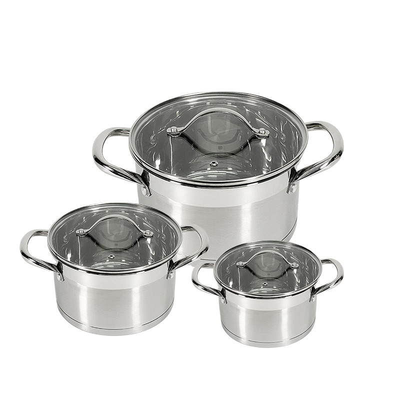 Kitchen Utensils 10pcs Stainless Steel Cookware Set Cooking Pot Set Stainless Steel Cookware