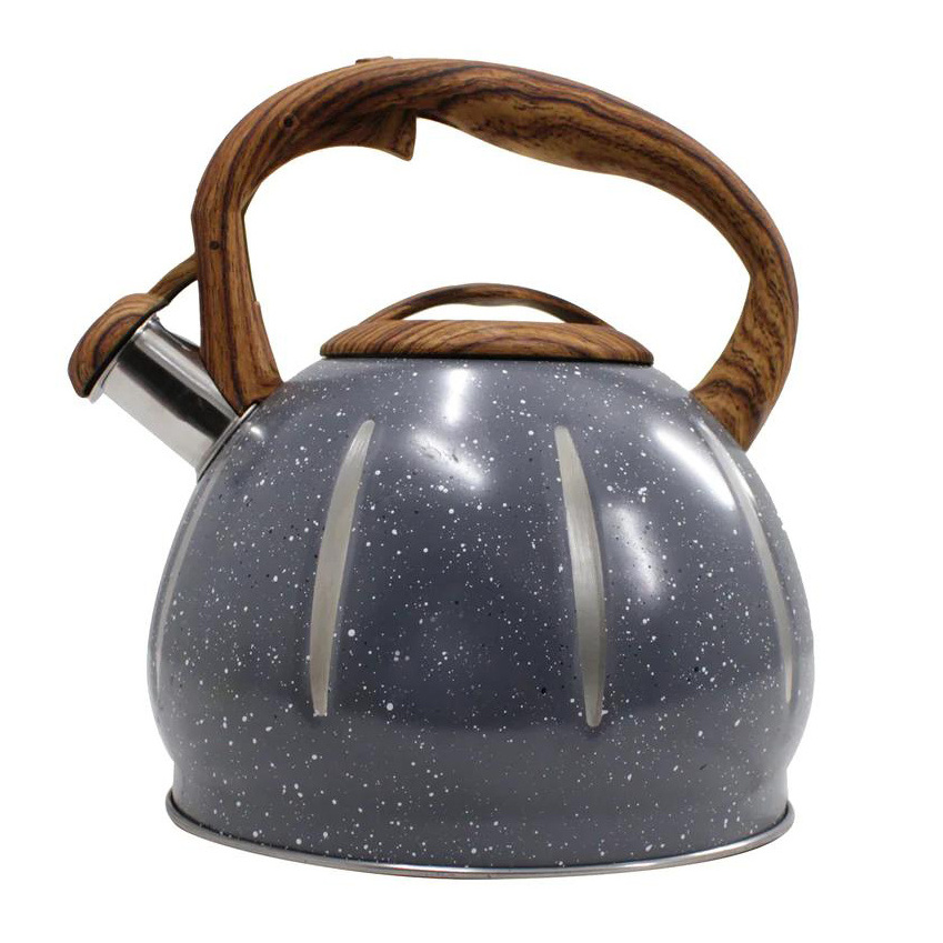 Gas stove stainless steel whistling kettle grey kitchenware gray metal tea kettle